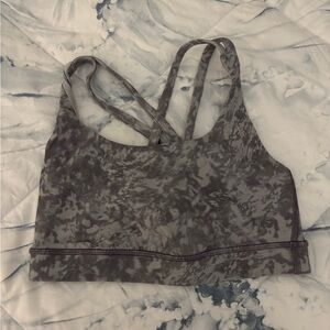 Lululemon Energy Bra Summer Shade Ice Grey Multi Size 4